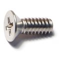 Midwest Fastener #10-24 x 1/2 in Phillips Flat Machine Screw, Plain Stainless Steel, 100 PK 07181